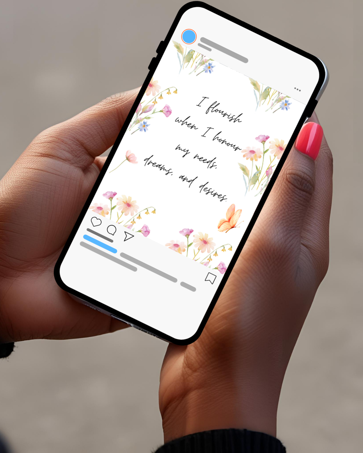 Floral Wallpaper Phone with Positive Affirmation | Floral Painting Watercolour | Flowers Painting | Motivational Quotes Positive | Flowers Aesthetic Wallpaper