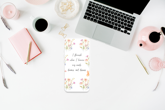 Floral Wallpaper Phone with Positive Affirmation | Floral Painting Watercolour | Flowers Painting | Motivational Quotes Positive | Flowers Aesthetic Wallpaper