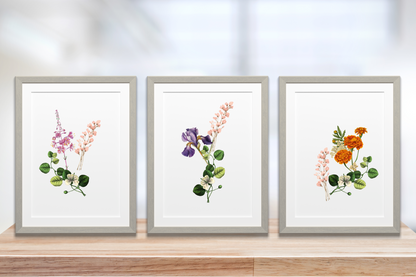 Minimalist and motivational floral printable wall art bundle for self-care lifestyle and aesthetic