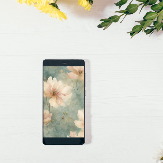Vintage Floral Wallpaper Phone | Floral Painting Watercolour | Flowers Painting | Flowers Aesthetic Wallpaper for iPhone & Android