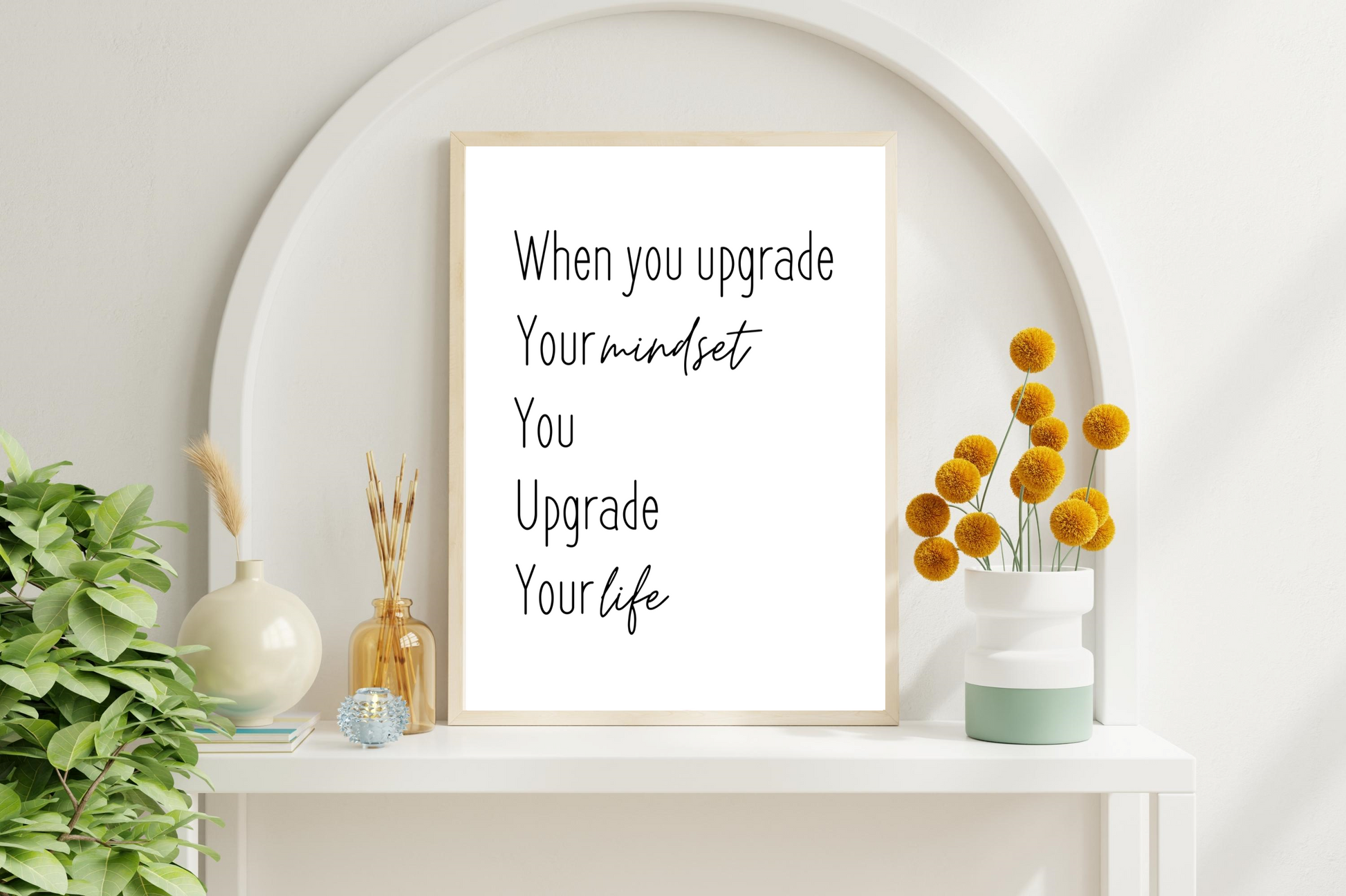 aesthetic living room wall art motivational quote printable