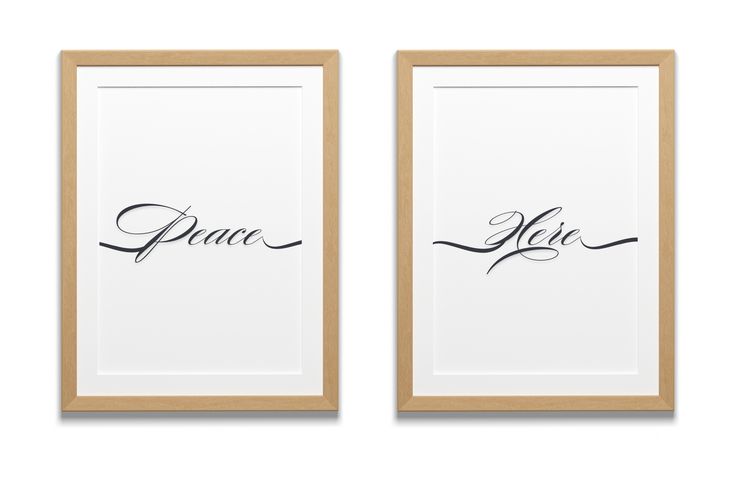 Peace Lives Here Wall Art Set | x3 Digital Poster Prints | Living Room Wall Art | Motivational Quotes for Life
