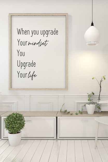 inspirational mindset quote wall art digital download