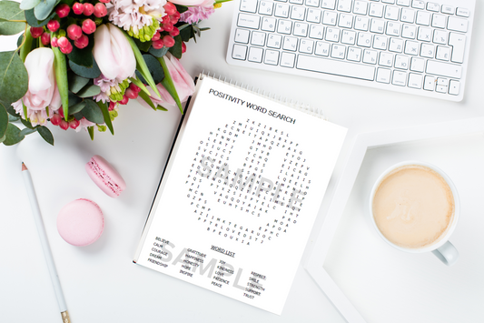 Positivity Word Search for Women | Motivational Quotes Positive | Positive Affirmation Quotes for Women | Relaxing Printable Game