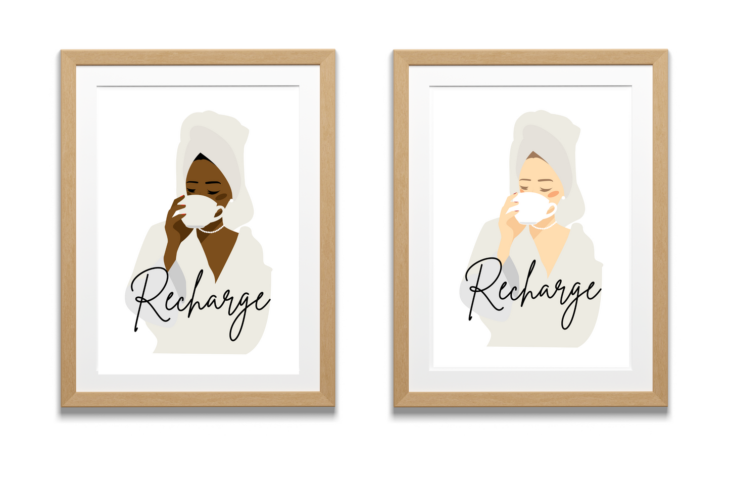 'Recharge' - Printable Wall Art | Motivational Wall Quote for Feminine Energy