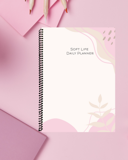 90-day Pink Boho Soft Life Daily Planner.