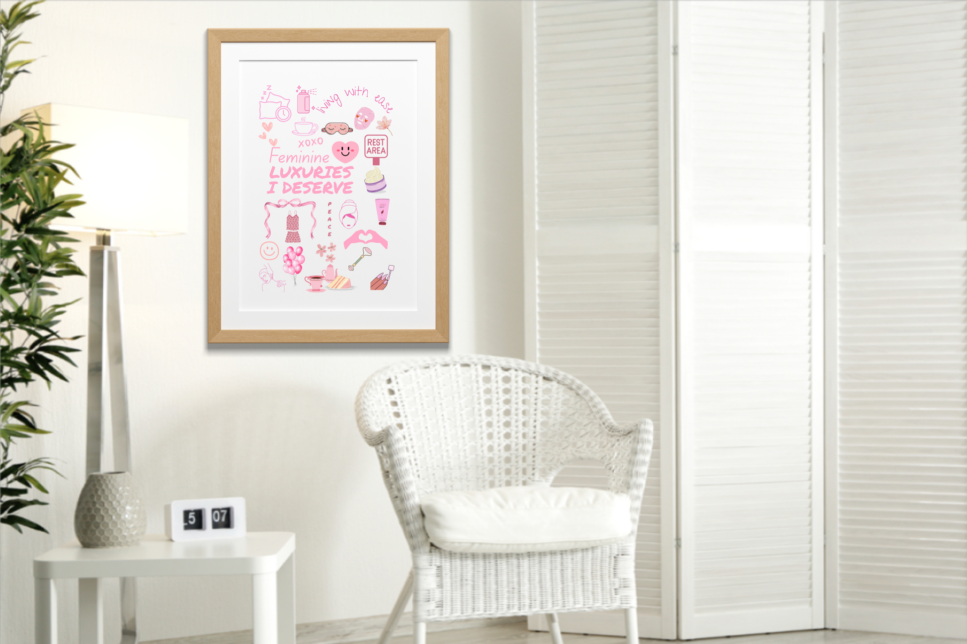 Maximalist motivational wall art featuring affirmation ideas and quotes shown in luxury home decor.