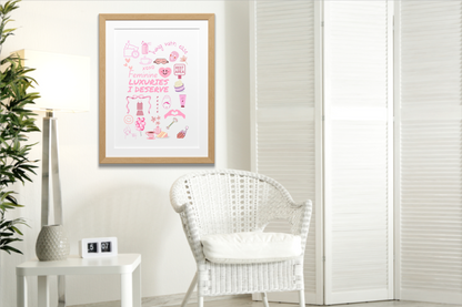 Maximalist motivational wall art featuring affirmation ideas and quotes shown in luxury home decor.