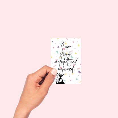 25 Affirmations to reach goals bundle | Digital Download | Motivational Affirmation Cards