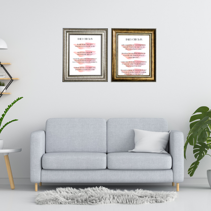 Daily Check-In Self-Care Reminder Poster | Digital Download | Bundle X2 Posters