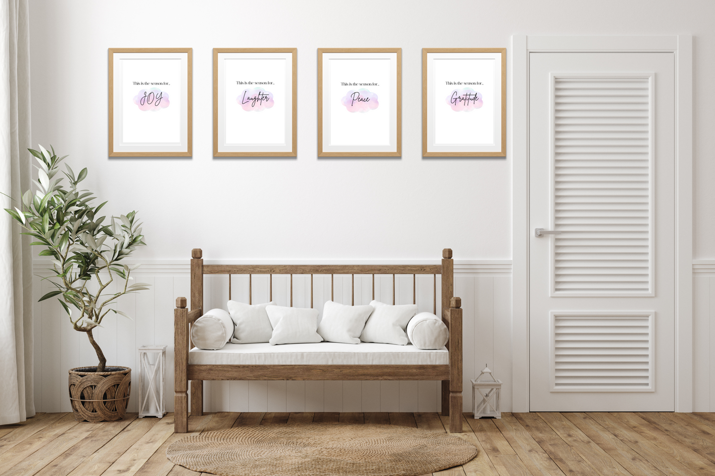 Positive Wall Poster | This is The Season for Joy, Laughter, Peace, Gratitude | Bundle X4 Posters |Digital Download