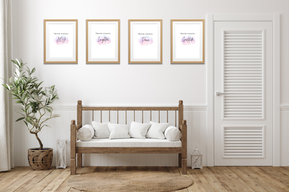 Positive Wall Poster | This is The Season for Joy, Laughter, Peace, Gratitude | Bundle X4 Posters |Digital Download