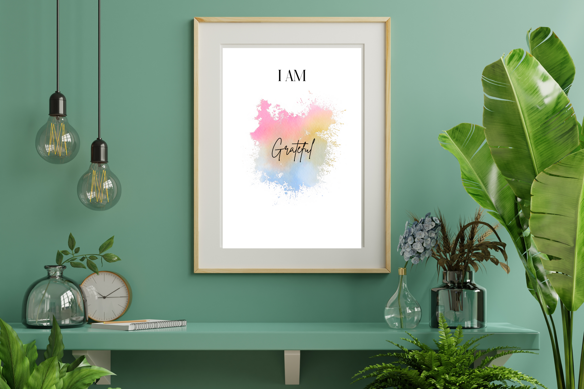 I am grateful positive poster quote