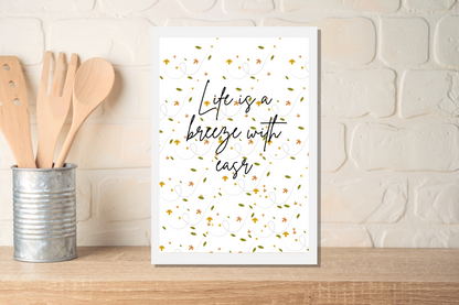 Motivational quote "Life is a breeze with ease" | Digital Download