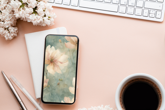 Vintage Floral Wallpaper Phone | Floral Painting Watercolour | Flowers Painting | Flowers Aesthetic Wallpaper for iPhone & Android