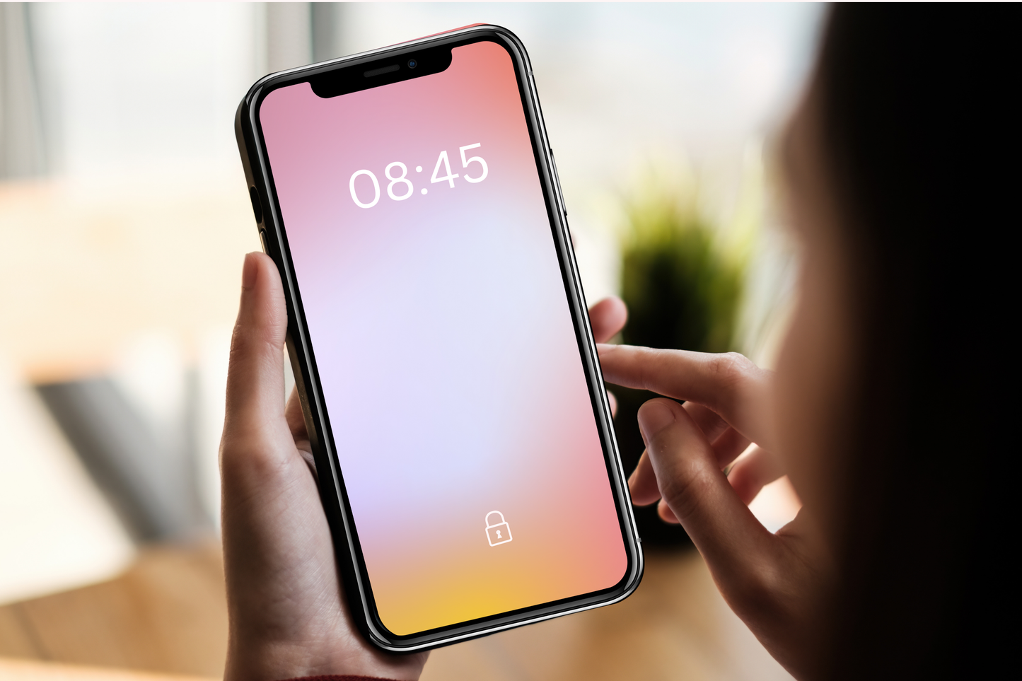 aesthetic gradient pink and yellow tones mobile wallpaper for iPhone and Android devices