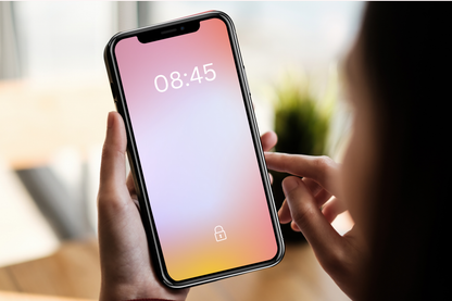 aesthetic gradient pink and yellow tones mobile wallpaper for iPhone and Android devices