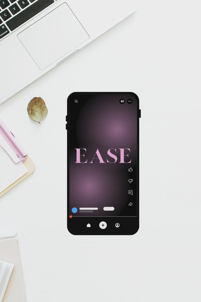 EASE Digital Wallpaper | Motivational Wallpaper | Affirmation Lockscreen | Self Love Wallpaper for iPhone & Android